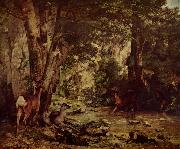 Gustave Courbet Rehbock im Wald France oil painting artist